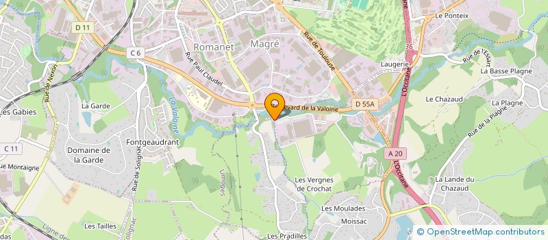 localisation de l'entreprise FLU'TECH à LIMOGES