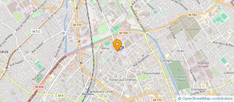 localisation de l'entreprise FLUAIR à ROUBAIX