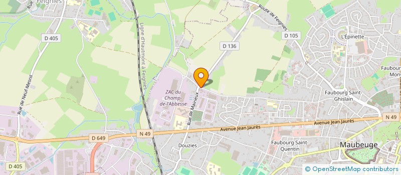 localisation de l'entreprise FLUDERE EUROP COMPAGNIE  MAUBEUGE