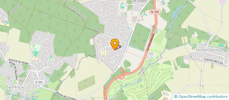 localisation de l'entreprise FLUI BAT  LESIGNY