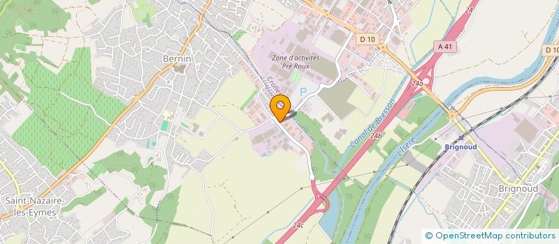 localisation de l'entreprise FLUID'INOX  BERNIN