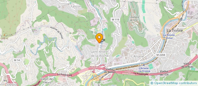 localisation de l'entreprise FLUIDAZUR  SAINT-ANDRE-DE-LA-ROCHE