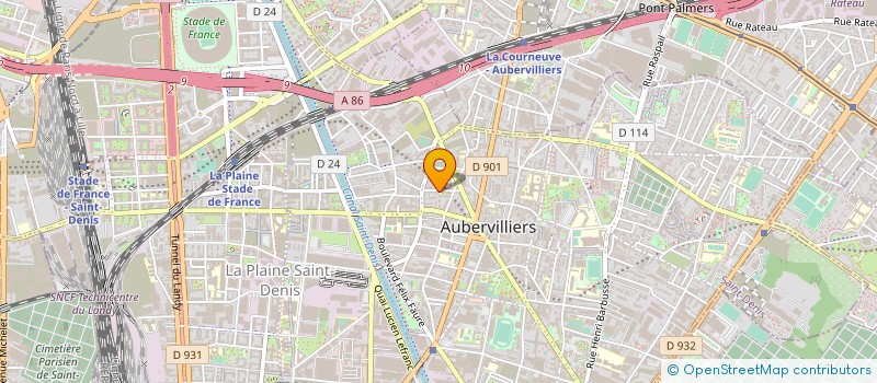 localisation de l'entreprise FLUIDCONTROL à AUBERVILLIERS