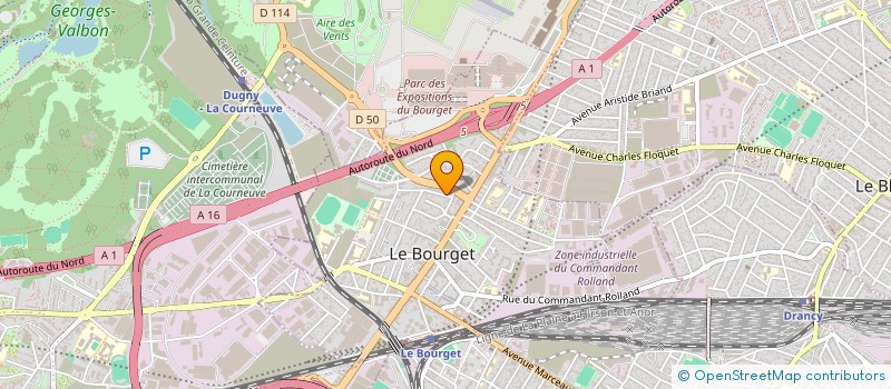 localisation de l'entreprise FLUIDE INDUSTRIE AB2.O à LE BOURGET