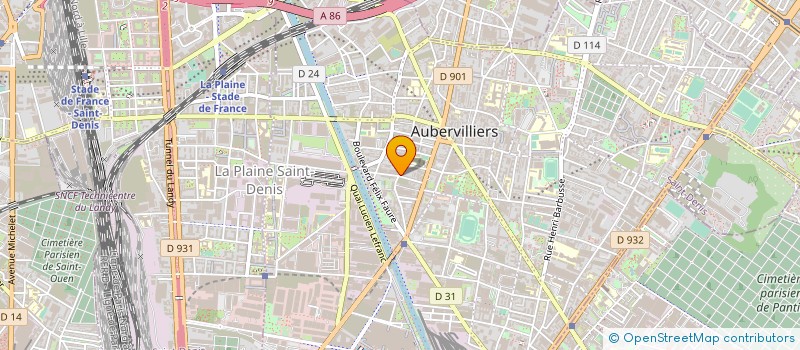 localisation de l'entreprise FLUIDE SYSTEME à AUBERVILLIERS