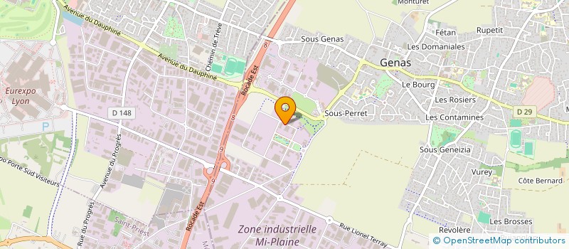 localisation de l'entreprise FLUIDE SYSTEME INDUSTRIEL  GENAS