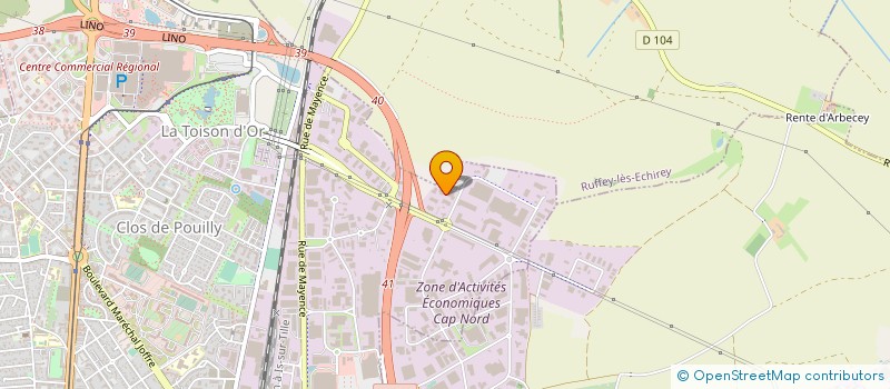 localisation de l'entreprise FLUIDEQ à DIJON