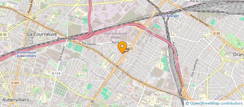 localisation de l'entreprise FLUIDES CLIMATIQUES MODERNES  LA COURNEUVE