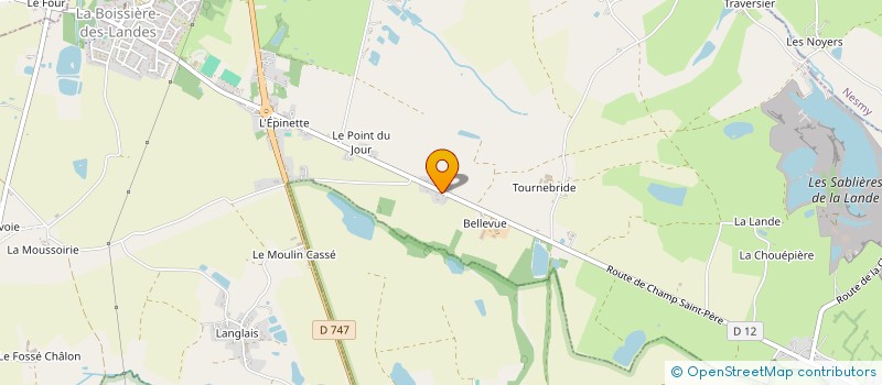 localisation de l'entreprise FLUIDES ENERGIES SERVICES  LA BOISSIERE-DES-LANDES