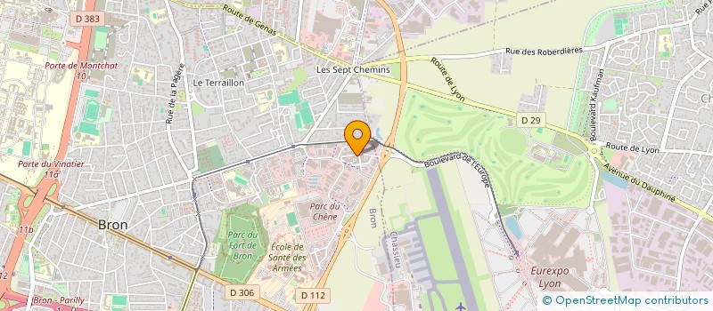 localisation de l'entreprise FLUIDEX à BRON