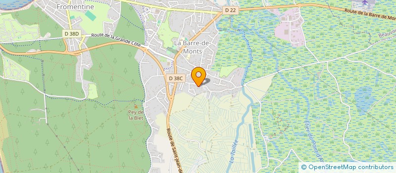 localisation de l'entreprise FLUIDINDUSTRIES à LA BARRE-DE-MONTS