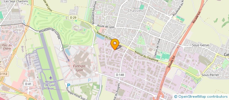 localisation de l'entreprise FLUIDINOX  CHASSIEU