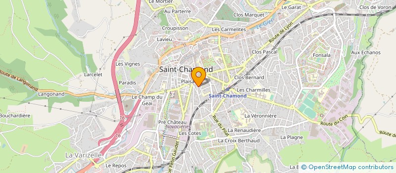 localisation de l'entreprise FLUIDITHERM à SAINT-CHAMOND