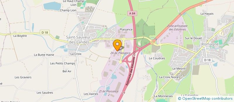 localisation de l'entreprise FLUIDOA  SAINT-SAUVEUR-DES-LANDES