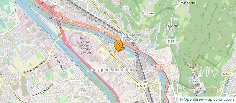 localisation de l'entreprise FLUOPTICS à GRENOBLE