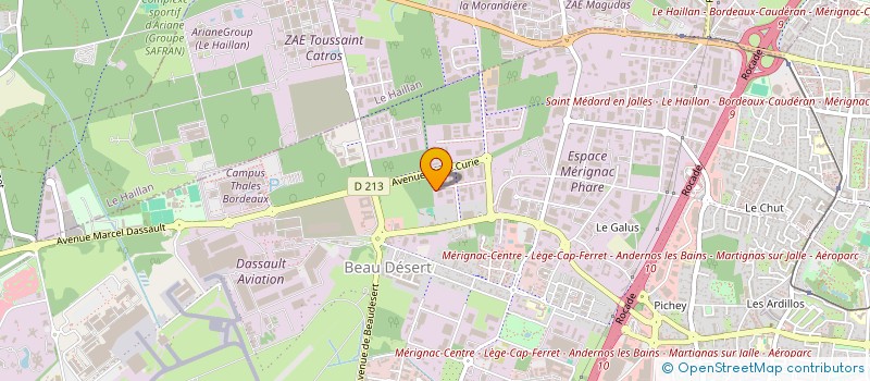 localisation de l'entreprise FLUOROTECHNIQUE à MERIGNAC