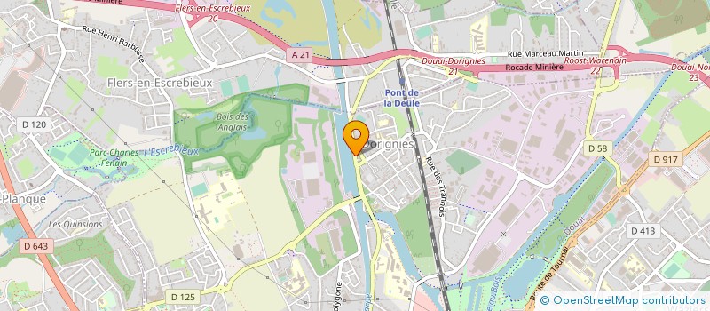 localisation de l'entreprise FLUVIAL FRET à DOUAI