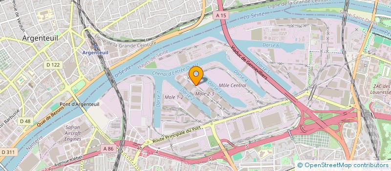 localisation de l'entreprise FLUVIOFEEDER ARMEMENT à GENNEVILLIERS