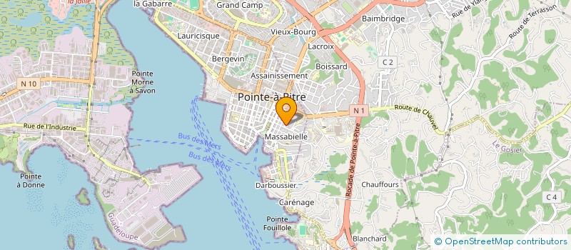 localisation de l'entreprise FLUX'O  POINTE-A-PITRE