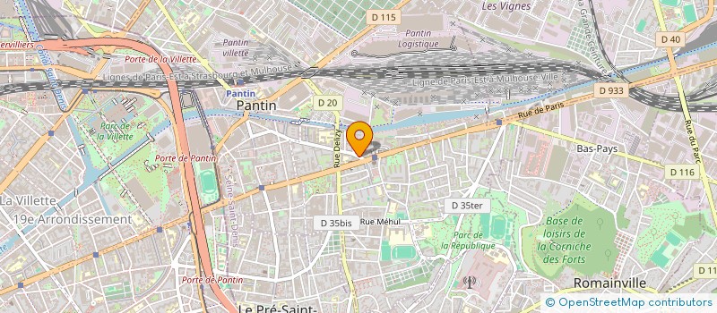 localisation de l'entreprise FLUXCAB  PANTIN