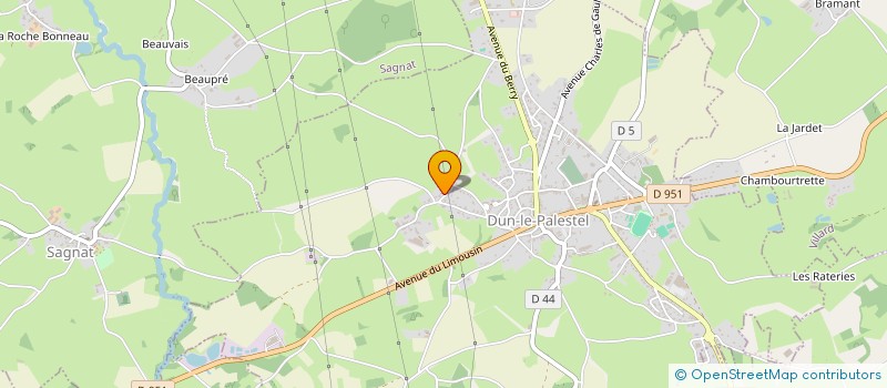 localisation de l'entreprise FLW2 à DUN-LE-PALESTEL