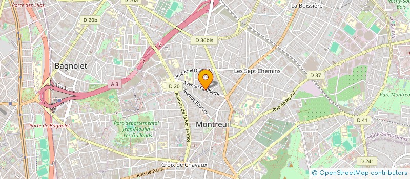 localisation de l'entreprise FLY TEAM à MONTREUIL