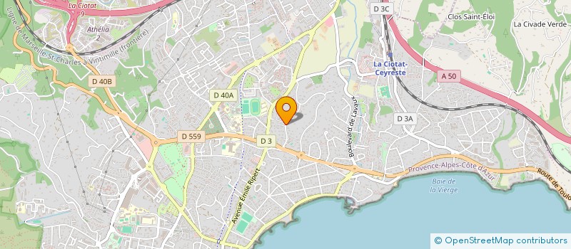 localisation de l'entreprise FLYBOARD ATTITUDE ECOLE PROFESSIONNELLE DE FLYBOARD  LA CIOTAT