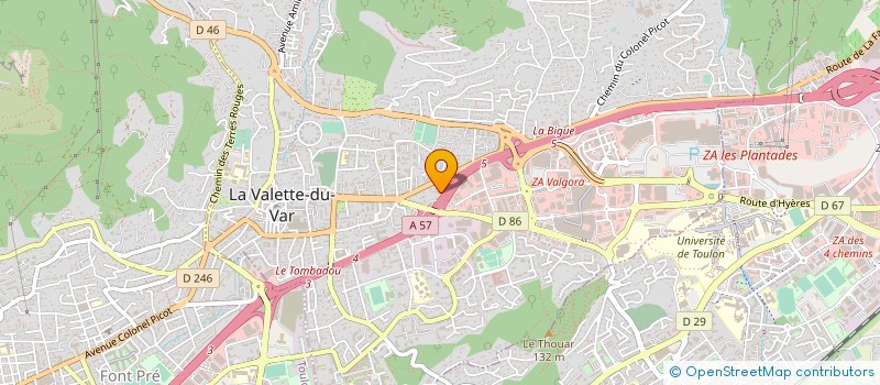 localisation de l'entreprise FLYHELI à LA VALETTE-DU-VAR
