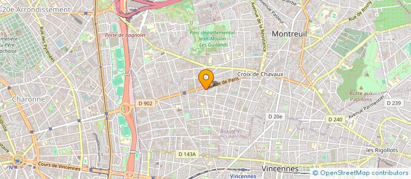localisation de l'entreprise FLYING SECOYA à MONTREUIL