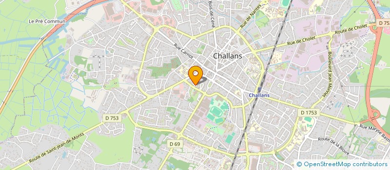 localisation de l'entreprise FLYM à CHALLANS