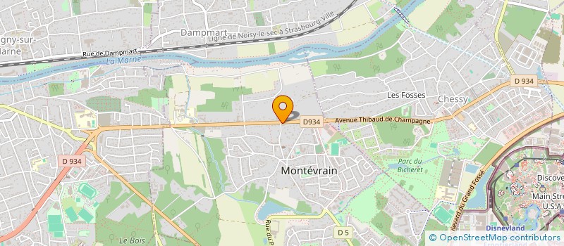 localisation de l'entreprise FM  MONTEVRAIN