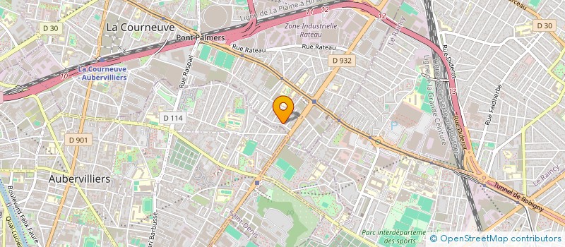 localisation de l'entreprise FM AUTO à LA COURNEUVE