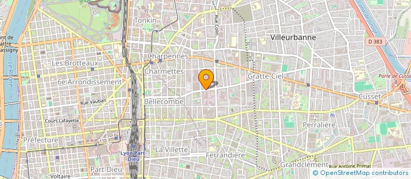 localisation de l'entreprise FM AUTO à VILLEURBANNE