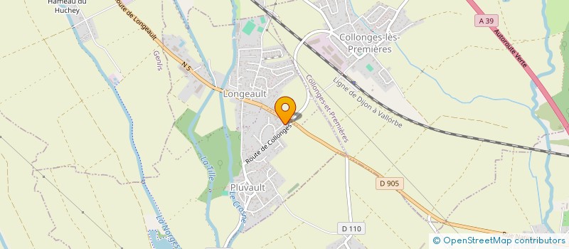 localisation de l'entreprise FM CHAUFFAGE 21  LONGEAULT-PLUVAULT