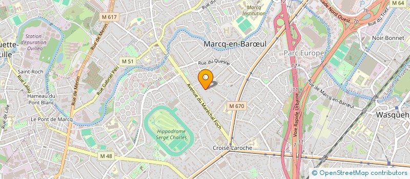 localisation de l'entreprise FM CHAUMONT à MARCQ-EN-BARŒUL