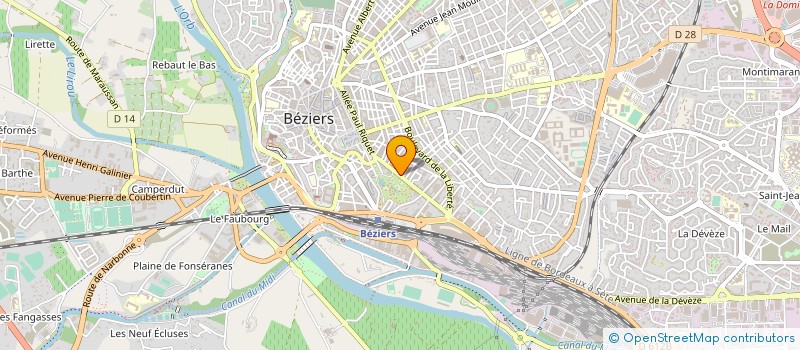 localisation de l'entreprise FM CONSEIL à BEZIERS