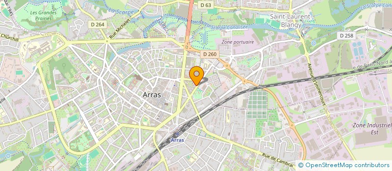 localisation de l'entreprise FM CONSEIL HABITAT à ARRAS