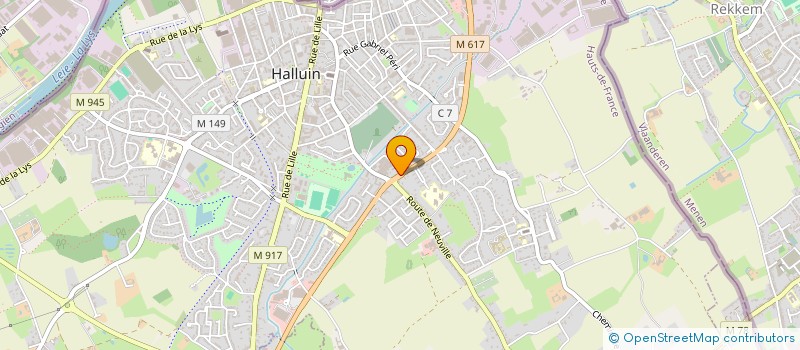 localisation de l'entreprise FM CUISINES ET BAINS à HALLUIN