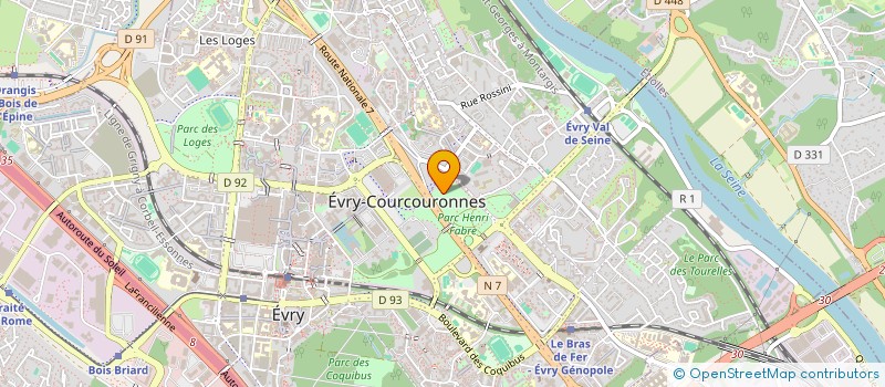 localisation de l'entreprise FM EQUIPEMENT  EVRY-COURCOURONNES