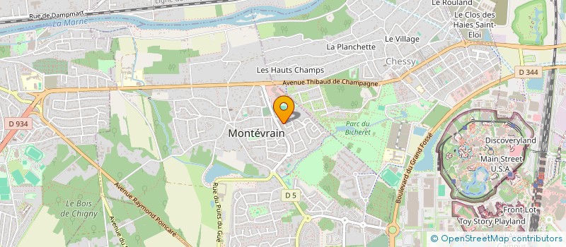 localisation de l'entreprise FM ET ASSOCIES PRINTING à MONTEVRAIN