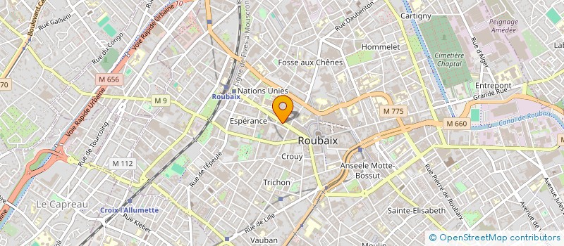localisation de l'entreprise FM FINANCES à ROUBAIX