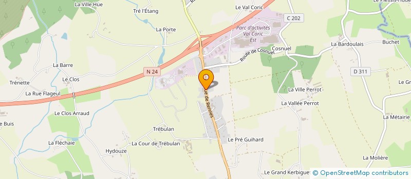 localisation de l'entreprise FM FINANCES  GUER