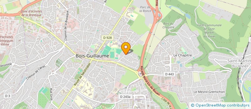 localisation de l'entreprise FM GESTION à BOIS-GUILLAUME