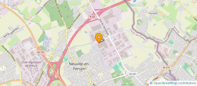 localisation de l'entreprise FM IMPEX à NEUVILLE-EN-FERRAIN