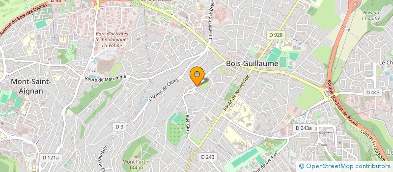 localisation de l'entreprise FM INFORMATIQUE à BOIS-GUILLAUME