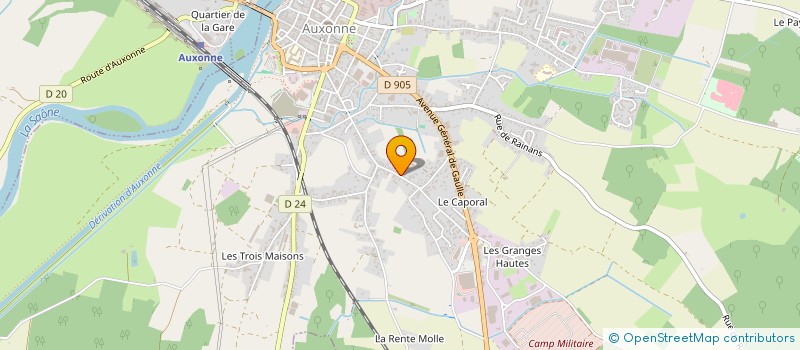 localisation de l'entreprise FM INOX  AUXONNE