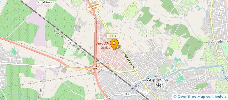 localisation de l'entreprise FM-KINE à ARGELES-SUR-MER