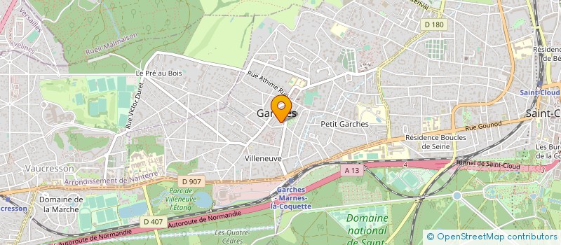 localisation de l'entreprise FM LOCATION à GARCHES