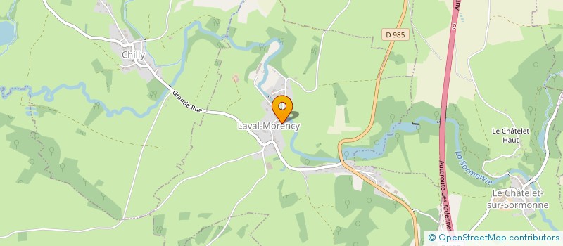 localisation de l'entreprise FM MACONNERIE 08  LAVAL-MORENCY