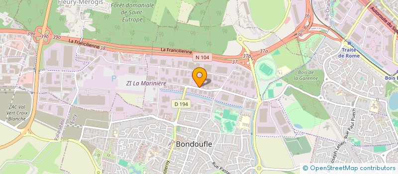 localisation de l'entreprise FM SYSTEME à BONDOUFLE